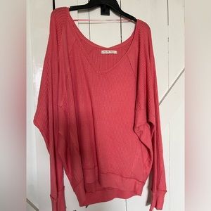 Free People top; we the Free; prairie rose color; NWT; size L